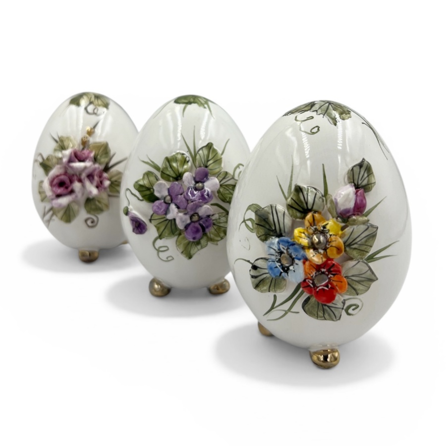 Ceramiczna pisanka kwiaty