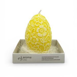 Świeca wielkanocna - pisanka w kwiaty